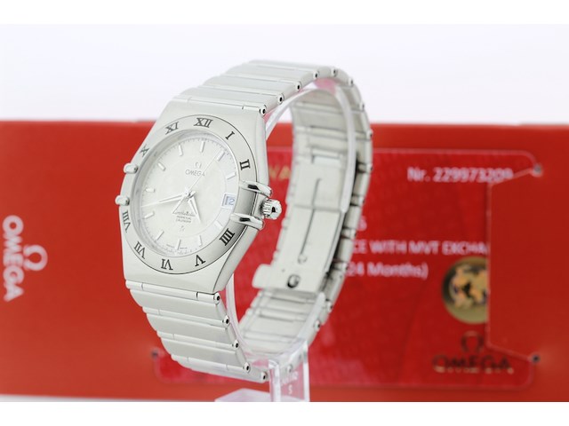 Heren polshorloge, omega, constellation perpetual calender, witte wijzerplaat, ca 2010 - afbeelding 3 van  11