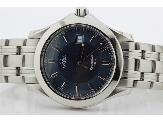 Heren polshorloge, omega, seamaster, blauwe wijzerplaat, ca 2015 - afbeelding 5 van  9