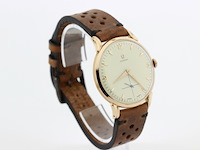 Heren polshorloge, omega, vintage model, crème wijzerplaat, 40 er jaren - afbeelding 2 van  8