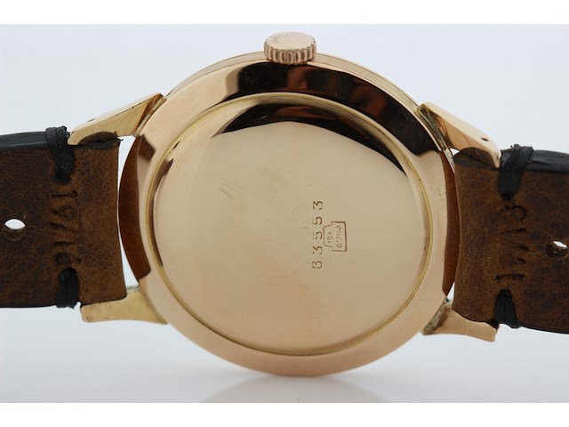 Heren polshorloge, omega, vintage model, crème wijzerplaat, 40 er jaren - afbeelding 6 van  8