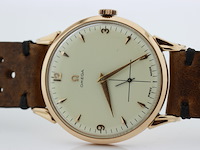 Heren polshorloge, omega, vintage model, crème wijzerplaat, 40 er jaren - afbeelding 7 van  8