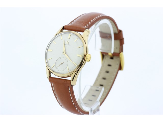 Heren polshorloge, omega, vintage model, crème wijzerplaat, 60 er jaren - afbeelding 3 van  8