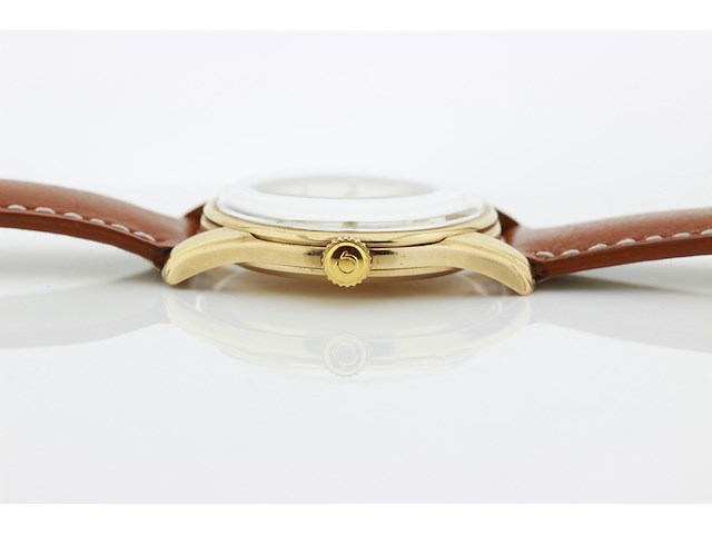 Heren polshorloge, omega, vintage model, crème wijzerplaat, 60 er jaren - afbeelding 7 van  8