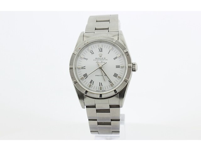 Heren polshorloge, rolex, oyster perpetual air-king precision, witte wijzerplaat, 2001 - afbeelding 1 van  9