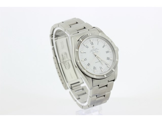 Heren polshorloge, rolex, oyster perpetual air-king precision, witte wijzerplaat, 2001 - afbeelding 2 van  9