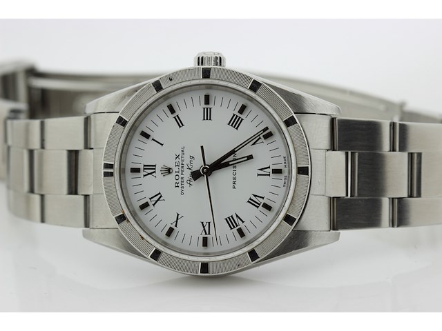 Heren polshorloge, rolex, oyster perpetual air-king precision, witte wijzerplaat, 2001 - afbeelding 7 van  9