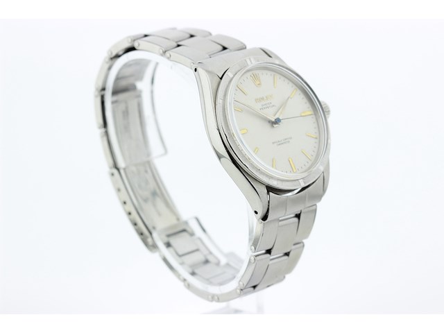 Heren polshorloge, rolex, oyster perpetual , crème wijzerplaat, 1957 - afbeelding 2 van  11