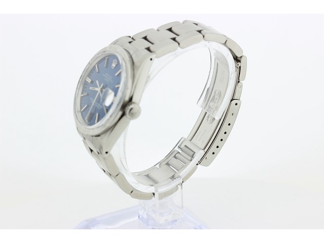 Heren polshorloge, rolex, oyster perpetual date, blauwe wijzerplaat, 1971 - afbeelding 4 van  7