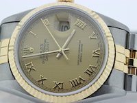 Heren polshorloge rolex, oyster perpetual datejust, champagne wijzerplaat, bouwjaar 1993 - afbeelding 8 van  13
