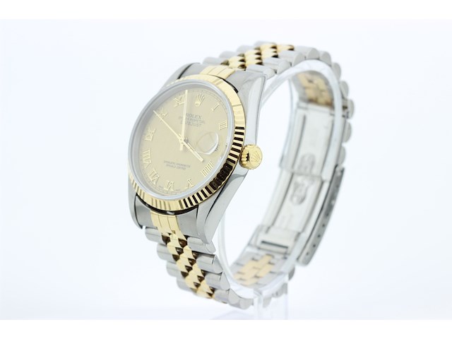 Heren polshorloge, rolex, oyster perpetual datejust, champagne wijzerplaat, ? - afbeelding 3 van  13