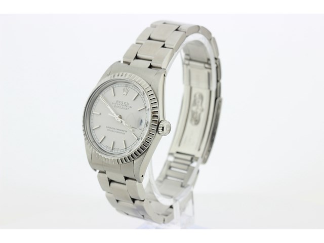 Heren polshorloge, rolex, oyster perpetual datejust, witte wijzerplaat, 1982 - afbeelding 2 van  9