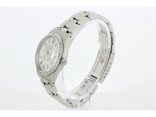 Heren polshorloge, rolex, oyster perpetual datejust, witte wijzerplaat, 1982 - afbeelding 3 van  9