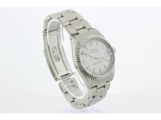 Heren polshorloge, rolex, oyster perpetual datejust, witte wijzerplaat, 1982 - afbeelding 4 van  9