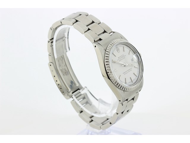 Heren polshorloge, rolex, oyster perpetual datejust, witte wijzerplaat, 1982 - afbeelding 5 van  9