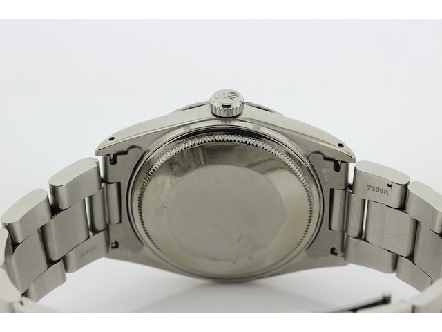 Heren polshorloge, rolex, oyster perpetual datejust, witte wijzerplaat, 1982 - afbeelding 6 van  9