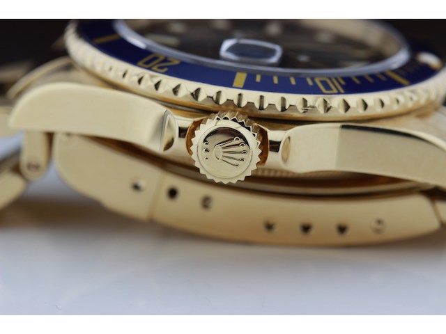 Heren polshorloge, rolex, oyster perpetual submariner, champagne wijzerplaat, 2005 - afbeelding 13 van  15