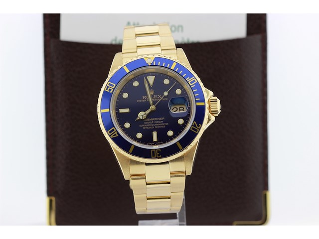 Heren polshorloge, rolex, oyster perpetual submariner, champagne wijzerplaat, 2005 - afbeelding 1 van  15