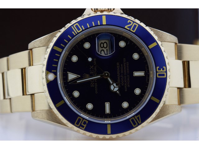 Heren polshorloge, rolex, oyster perpetual submariner, champagne wijzerplaat, 2005 - afbeelding 6 van  15
