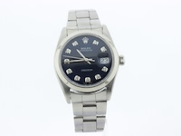 Heren polshorloge rolex, oysterdate precision, blauwe wijzerplaat, bouwjaar 1985