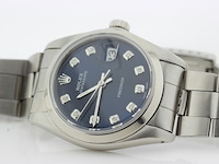 Heren polshorloge rolex, oysterdate precision, blauwe wijzerplaat, bouwjaar 1985 - afbeelding 4 van  9