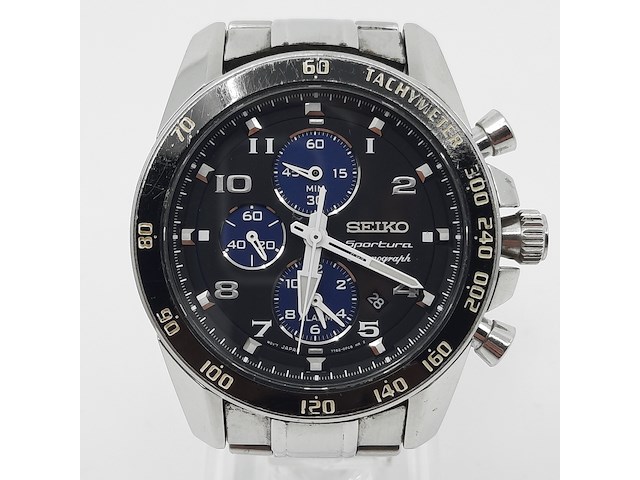 Heren polshorloge, seiko, sportura chronograph 7t62 - afbeelding 1 van  17
