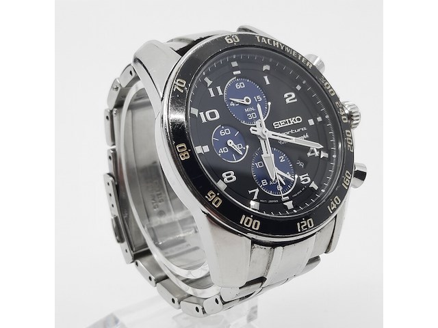 Heren polshorloge, seiko, sportura chronograph 7t62 - afbeelding 15 van  17