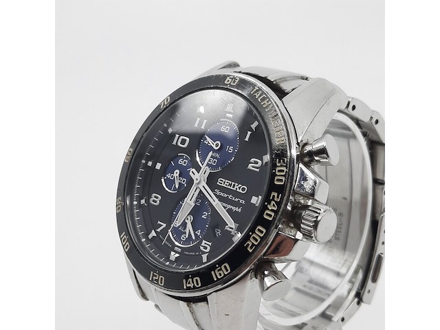 Heren polshorloge, seiko, sportura chronograph 7t62 - afbeelding 16 van  17