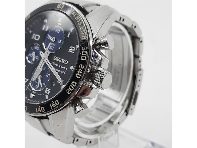 Heren polshorloge, seiko, sportura chronograph 7t62 - afbeelding 17 van  17