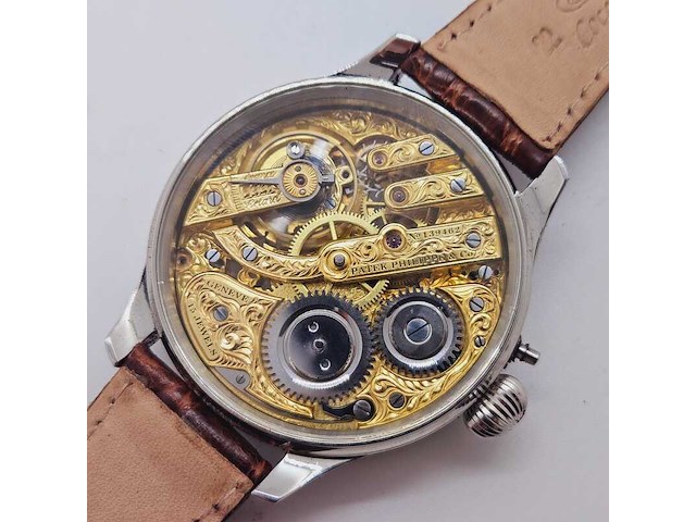 Herenhorloge - antiek patek phillipe uurwerk - horologisch kunstwerk - afbeelding 11 van  11