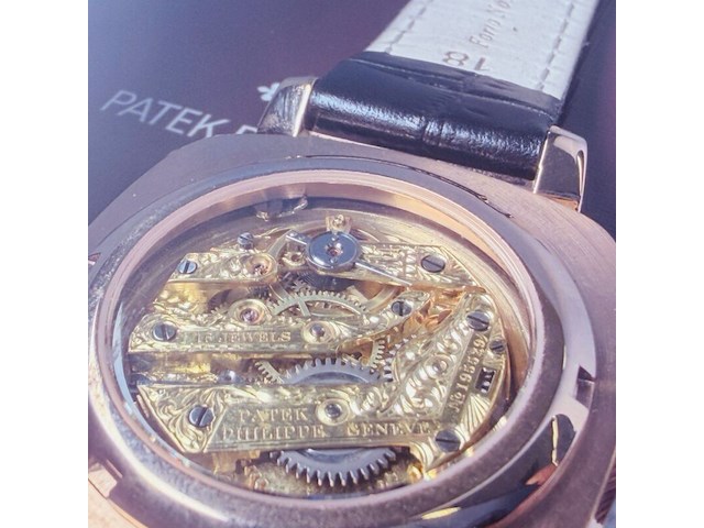 Herenhorloge - antiek patek phillipe uurwerk - horologisch kunstwerk - afbeelding 2 van  11