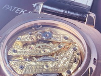 Herenhorloge - antiek patek phillipe uurwerk - horologisch kunstwerk - afbeelding 2 van  11