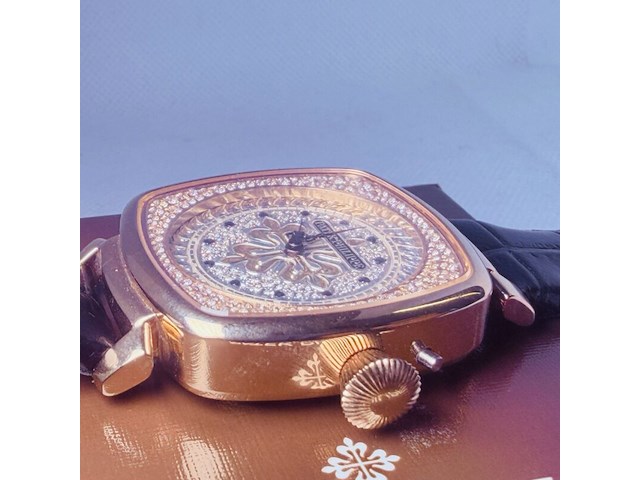 Herenhorloge - antiek patek phillipe uurwerk - horologisch kunstwerk - afbeelding 10 van  11