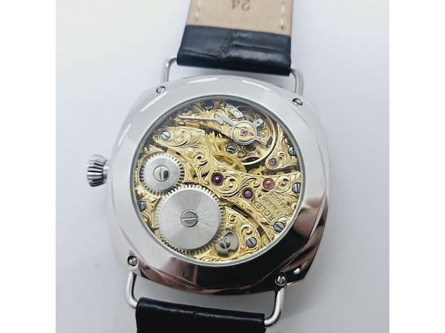 Herenhorloge - antiek rolex uurwerk - horologisch kunstwerk - afbeelding 2 van  10