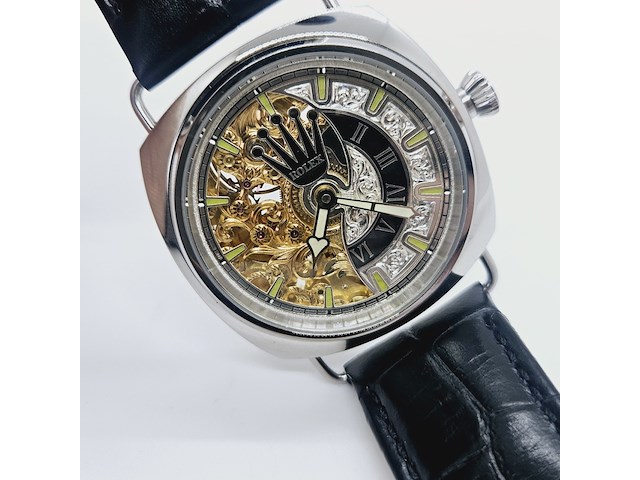 Herenhorloge - antiek rolex uurwerk - horologisch kunstwerk - afbeelding 3 van  10