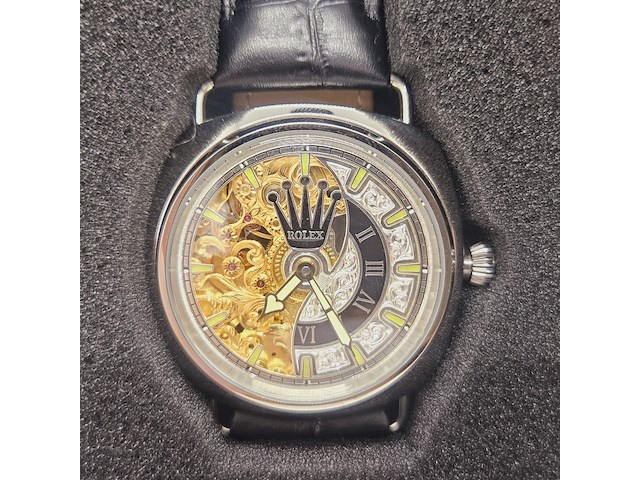 Herenhorloge - antiek rolex uurwerk - horologisch kunstwerk - afbeelding 8 van  10