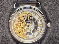 Herenhorloge - antiek rolex uurwerk - horologisch kunstwerk - afbeelding 8 van  10