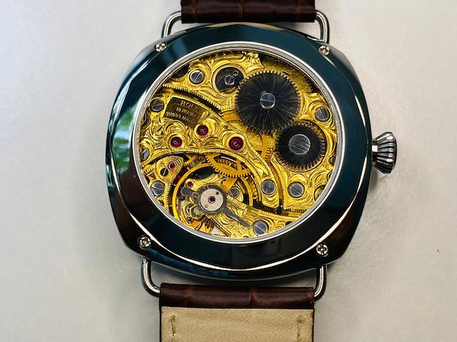 Herenhorloge - antiek rolex uurwerk - horologisch kunstwerk - afbeelding 7 van  7