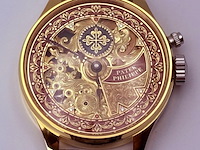 Herenhorloge - patek phillipe horlogisch kunstwerk - antiek zwitsers uurwerk - afbeelding 1 van  12