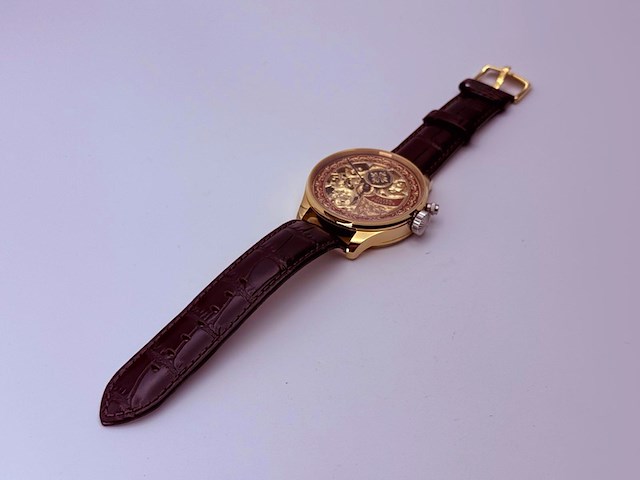 Herenhorloge - patek phillipe horlogisch kunstwerk - antiek zwitsers uurwerk - afbeelding 12 van  12