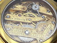 Herenhorloge - patek phillipe horlogisch kunstwerk - antiek zwitsers uurwerk - afbeelding 5 van  14