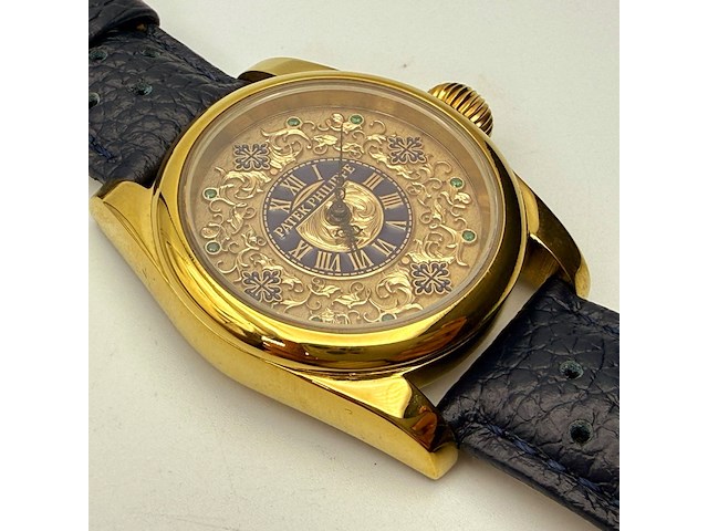 Herenhorloge - patek phillipe horlogisch kunstwerk - antiek zwitsers uurwerk - afbeelding 1 van  14