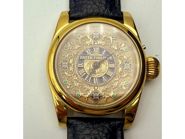 Herenhorloge - patek phillipe horlogisch kunstwerk - antiek zwitsers uurwerk - afbeelding 8 van  14