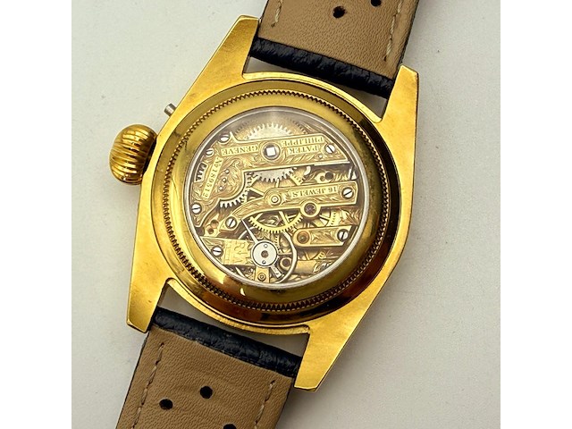 Herenhorloge - patek phillipe horlogisch kunstwerk - antiek zwitsers uurwerk - afbeelding 11 van  14