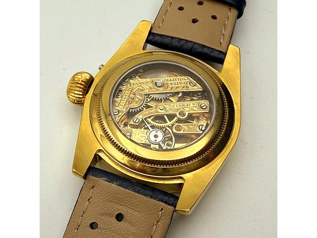 Herenhorloge - patek phillipe horlogisch kunstwerk - antiek zwitsers uurwerk - afbeelding 12 van  14