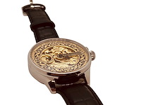 Herenhorloge - patek phillipe horlogisch kunstwerk - antiek zwitsers uurwerk - afbeelding 3 van  7