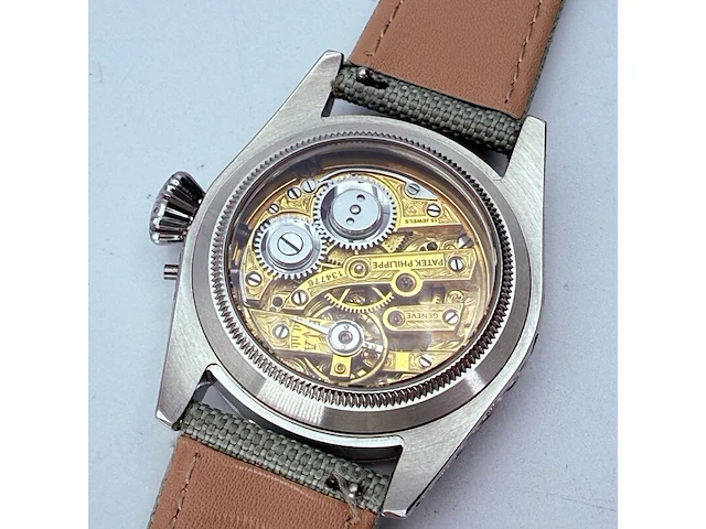 Herenhorloge - patek phillipe horlogisch kunstwerk - antiek zwitsers uurwerk - afbeelding 11 van  13