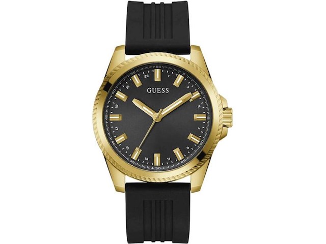 Herenhorloge guess, champ gw0639g2 44m, zwart/goud - afbeelding 1 van  2