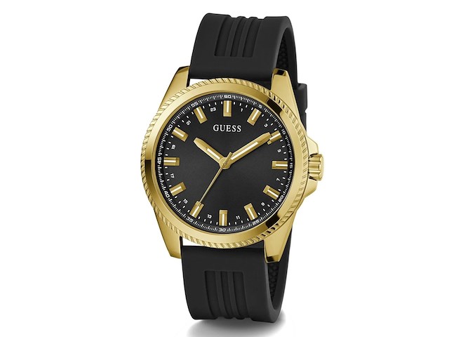 Herenhorloge guess, champ gw0639g2 44m, zwart/goud - afbeelding 2 van  2