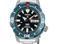 Herenhorloge seiko, srpe27k1 padi prospex sea padi special edition, zwarte wijzerplaat, blauw/rode bezel, zilverkleurige kast en band - afbeelding 1 van  1