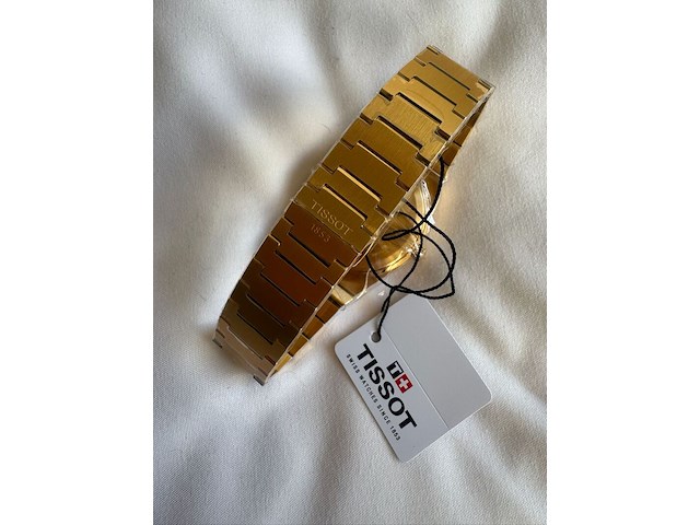 Herenhorloge, tissot, prx t137.410.33.021.00, goudkleurig, 2020+ - afbeelding 4 van  5